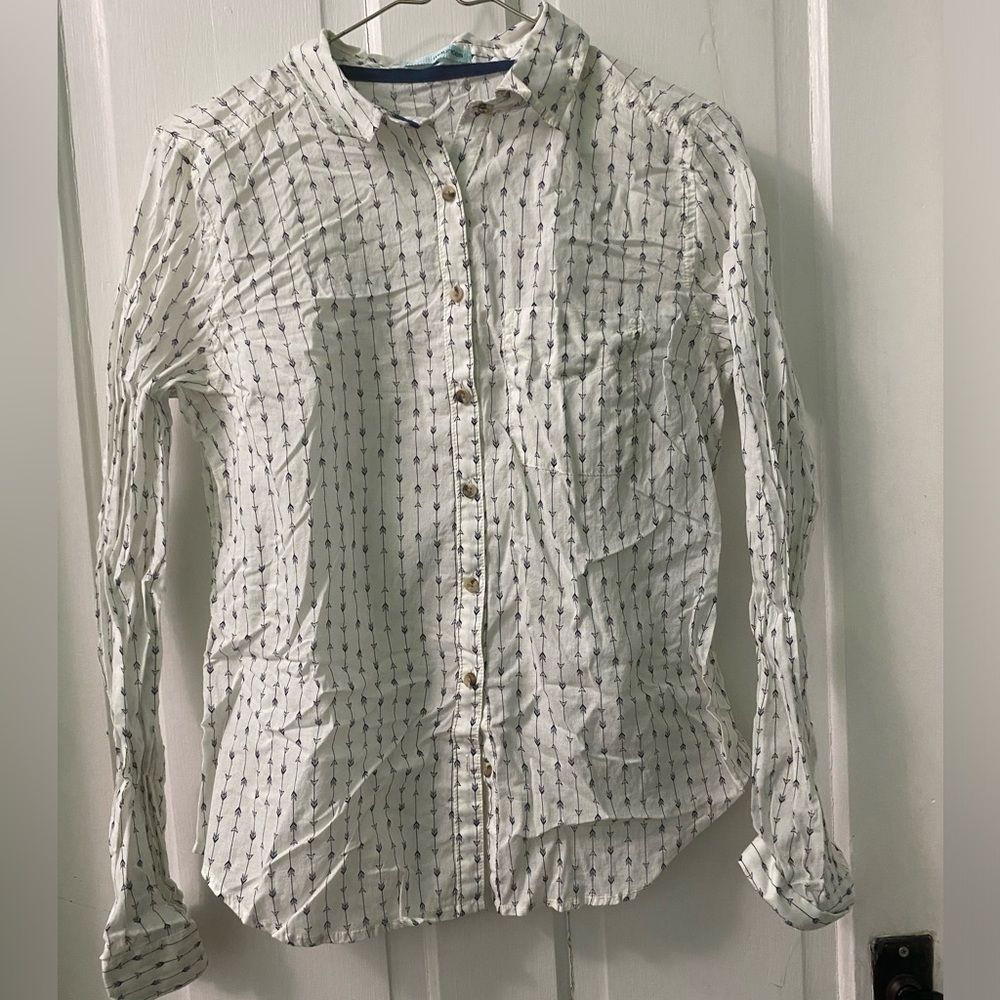 Maurice White Patterned Button Down - Size S